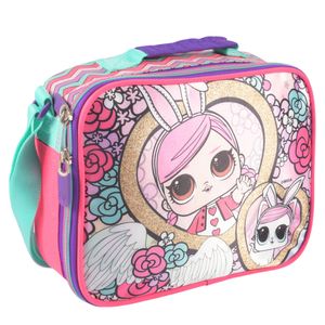Lonchera LOL Estampada, Rosa con Turquesa, 9x20x25cm, DHB171971-ST
