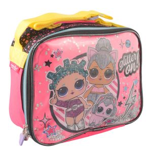 Lonchera LOL Estampada, Rosa con Negro, 9x20x25cm, DHB171976-ST