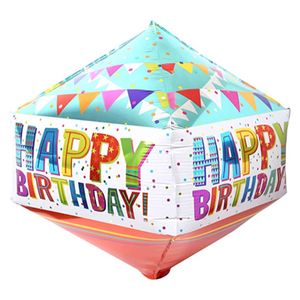 Globo aluminio happy birthday 4 cara 1655-4 24