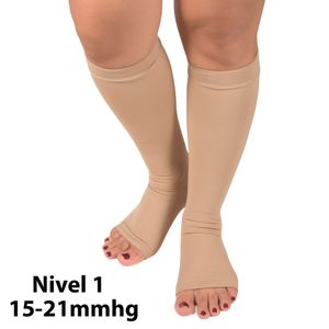 Media compresion hasta la rodilla nivel1 15-21 mmhg beige cs-1003-(m)