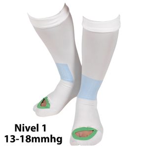 Media antiembolica hasta la rodilla nivel1 blanca cs-1001-(m)