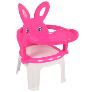 Silla plast. comedor infantil ajustable conejo ref:pri-019