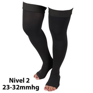 Media compresion hasta el muslo nivel2 23-32 mmhg negra cs-1005-(xl)