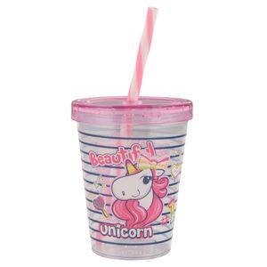 Vaso plast.infantil c \ sorbete unicornio161441-003 450cc