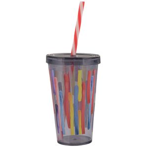 Vaso plast.pastel stripe c \ sorbete 161448-013p 660cc