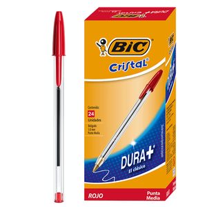 Boligrafo bic cristal p \ medio rojo