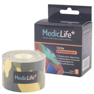 Cinta kinesiologica militar verde 5cmx5m