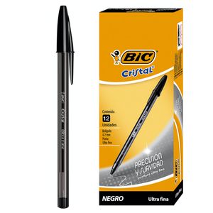 Boligrafo bic p \ ultrafino 0.7 negro ref:928955