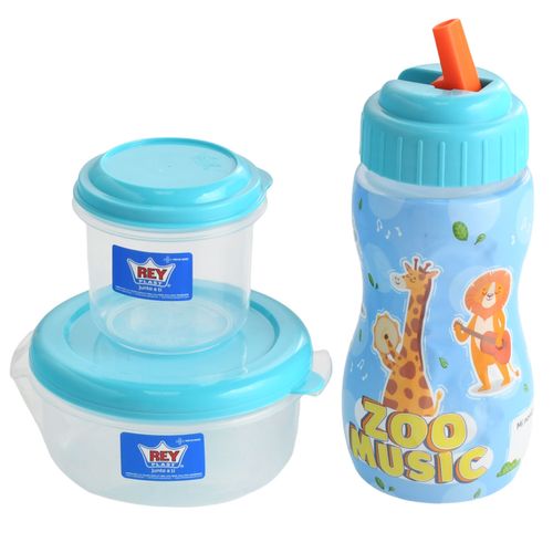 Set Escolar, 3 Piezas, Termo 350ml, Colores Surtidos, 3YX131300