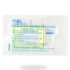 Recolector orina pediatrico unisex x100 pz.asa58045001 100ml