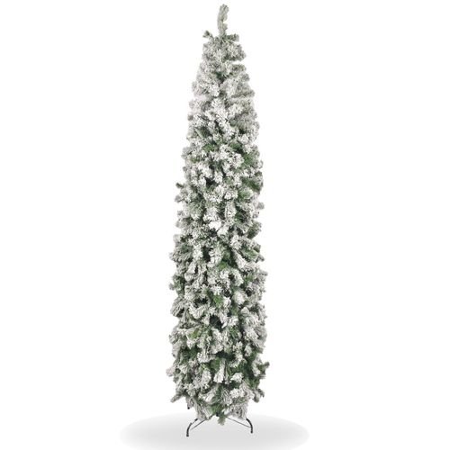 Arbol cuerpo lapiz pvc nevado 8 pies