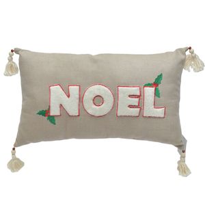 Cojin lumbar merry tradition noel bordadocon borlas ref:30x50