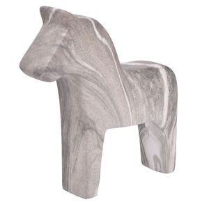 Adorno Figura Caballo, 15x17cm, Blanco y Negro, E77-18737