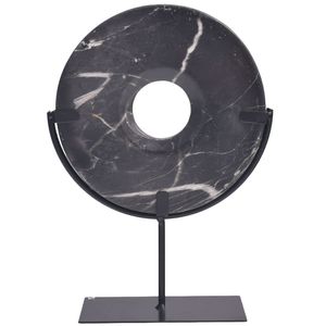 Adorno Figura Circular, Resina, 20x27cm, Negro, XY-230100