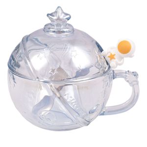 Taza vidrio c \ cuchara ref:san4730 (400ml)