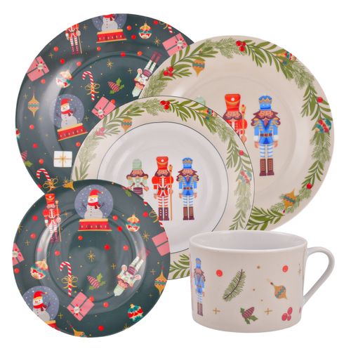 Vajilla Navideña, Porcelana, 20 Piezas, DECORATION-2