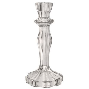 Candelabro, Vidrio, Plateado, 10x21cm, ES24541