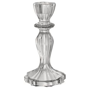 Candelabro, Vidrio, Plateado, 8x16cm, ES24540