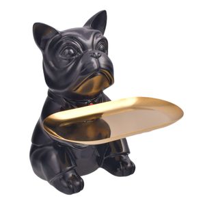 Figura dec.resina perro c \ bandeja ref:san4675 (19x7,5cm)