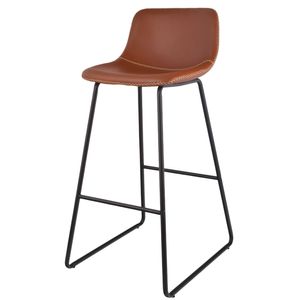 Silla Alta para Bar, Respaldo, Café, 99x55x46cm, t-5100-76-1
