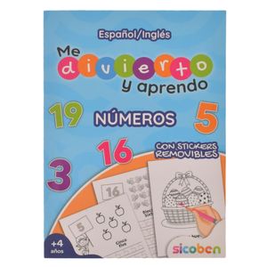 Libro para Colorear, Inglés y Español, Stickers, 20x28cm, sba-4321