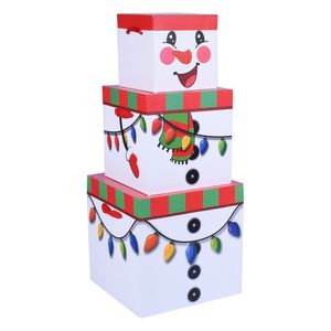 Caja de regalo carton nav set x 3 ref:san2018 \ nb-003 (25x25x25cm)