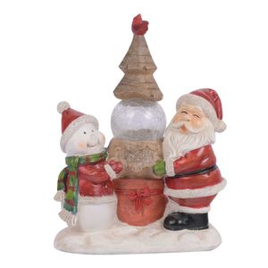 Adorno nav.papa noel resina ref:nf37022 (24,5x12,5x32cm)