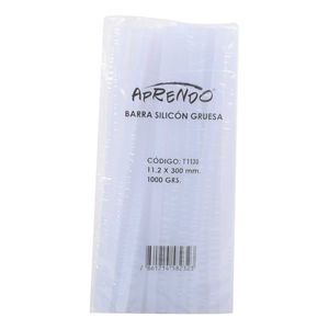 Barra de Silicón Aprendo, Gruesa, Transparente, 1kg, 30cm, T1130