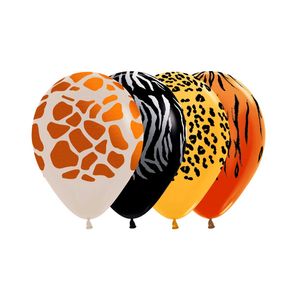 Globo fashion s r-12 surtido 071 \ 175959 \ 175935 animal print x12 pz.