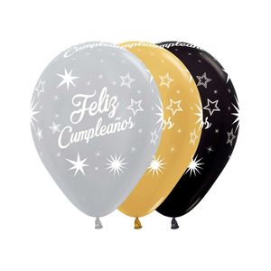 Globo fashion s r-12 surtido 481 \ 133263 \ 133300 fc destellos x12 pz.