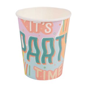 Vaso desechable carton party x6 pz.ref:hm-par-v9 9 oz.