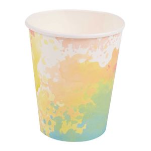 Vaso desechable carton acuarela x6 pz.ref:hm-was-v9 9 oz.