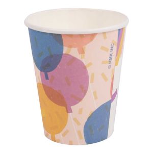 Vaso desechable carton confetti x6 pz.ref:hm-conf-v9 9 oz.