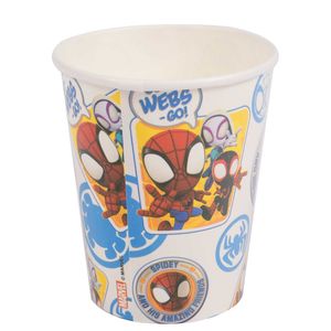 Vaso desechable carton spidey x6 pz.ref:4638 \ mpg-spy-v001 9 oz.