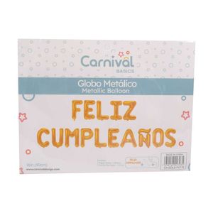 Globo feliz cumple dorado foil 16 pulg. (40cm) ref:4513 \ ca-gold-fcf16