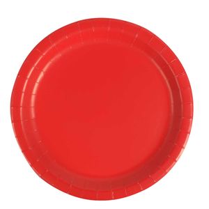 Plato desechable rojo x8 pz.ref:3304 \ ca-red-p9c 9