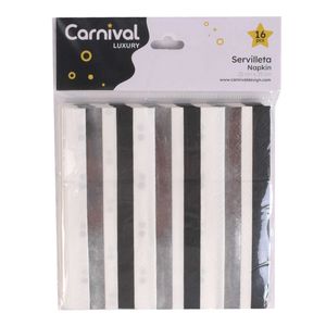 Servilleta desechable plata negro x16 pz.ref:4407 \ ca-slb-sc