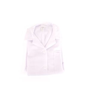 Mandil medico blanco c \ boton (talla 42)