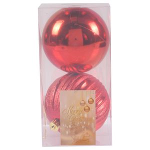 Adorno nav.bola roja x2 pz.ref:ar3 \ 1001a+134l1001 \ lg 10cm