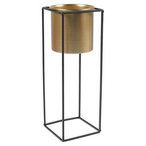 Macetero mini c \ soporte metalico es22451 (11x11x31cm)