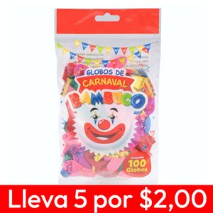 Globo carnaval bambuco x100 pz.ref:jl019