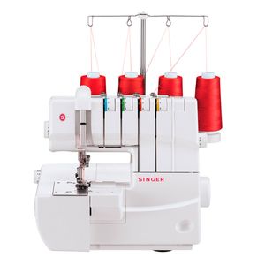 Máquina de Coser Recubridora Automática Portátil Singer de 4 Puntadas Área de Costura Metálica 14T970