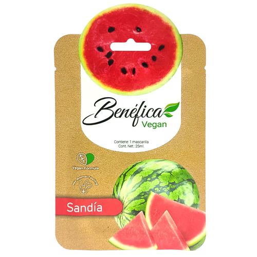 Mascarilla vegana sandia benefica
