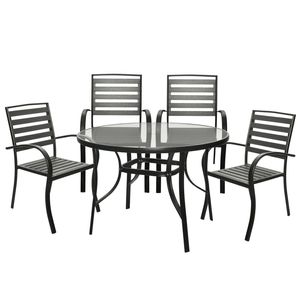 Comedor para Exterior, 5 Piezas, 4 Puestos, Mesa, ES25432
