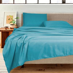 Sábana Home Life, Cotton, Turquesa King, 3 Plazas, 272421