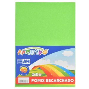Fomix Escarchado Aprendo, A4, 10 Pza, Verde Tornasol, IR005 IR-EVA-001