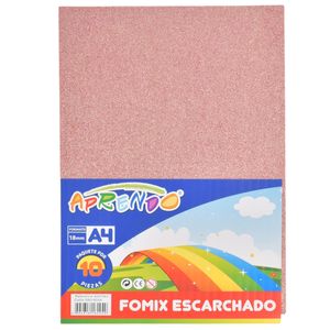 Fomix Escarchado Aprendo, A4, 10 Pza, Oro Rosa, JF-042 AGF042