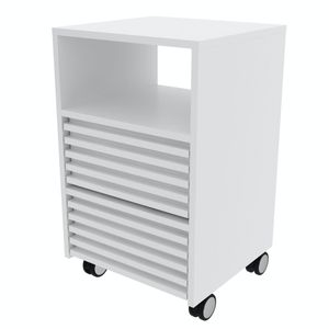 Auxiliar para Oficina, 3 Cajones, Ruedas, Blanco, 38x60x36cm, ME4175.0001