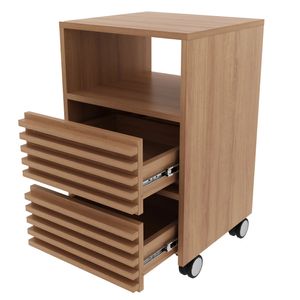 Auxiliar para Oficina, 3 Cajones, Ruedas, Café, 38x74x36cm, ME4175.0002