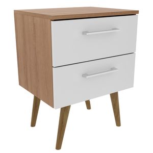 Mesa Noche Tecnomobili, 2 Cajones, Almendra, 36x45x55cm, cm8024.0002